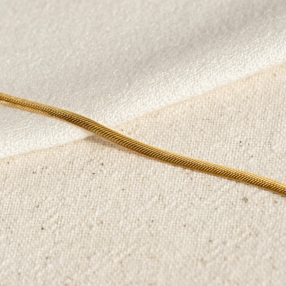 Gold vermeil snake chain necklace in yellow gold