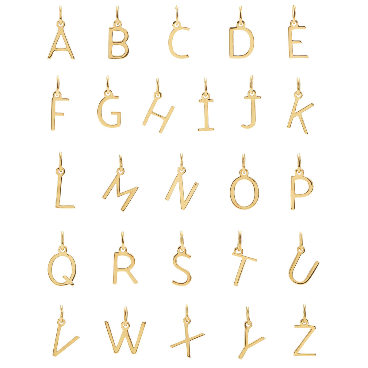 A Necklace / Gold Initial Necklace
