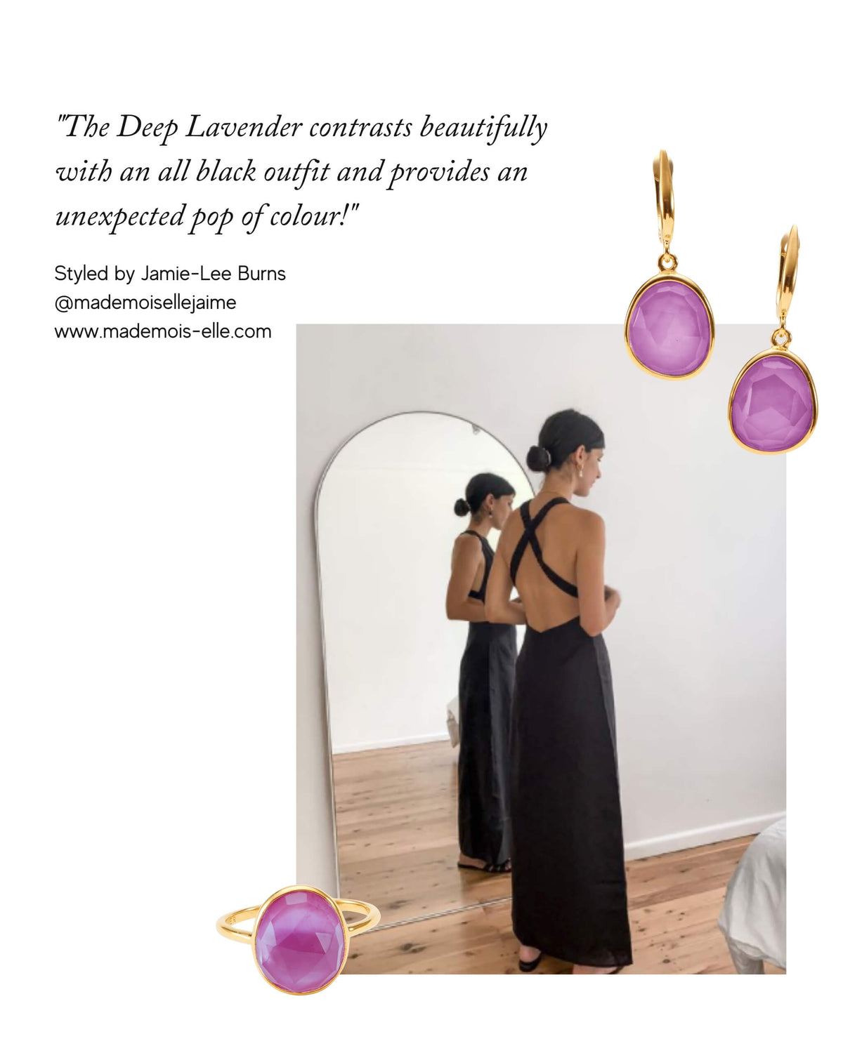Gold Vermeil, Deep Lavender