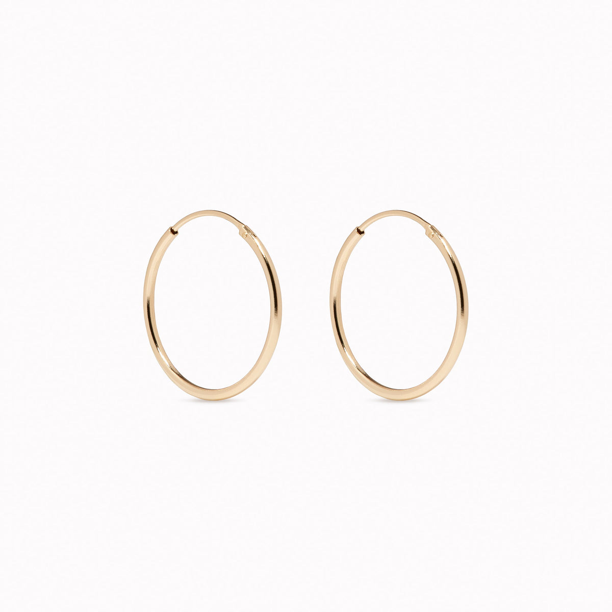 Handcrafted 14k gold hoop earrings